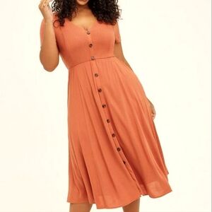 Torrid Coral Fall Dress 🍂
